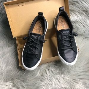 SPERRY NEW Crest Vibe Loafers black leather